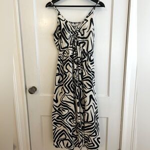 Sincerely Jules Black and White Midi Dress